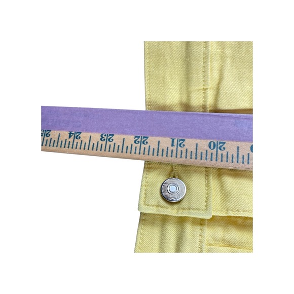 Rafaella Weekend Womens Yellow Denim Trucker Jacket Size Medium Pastel Cotton - Picture 4 of 7